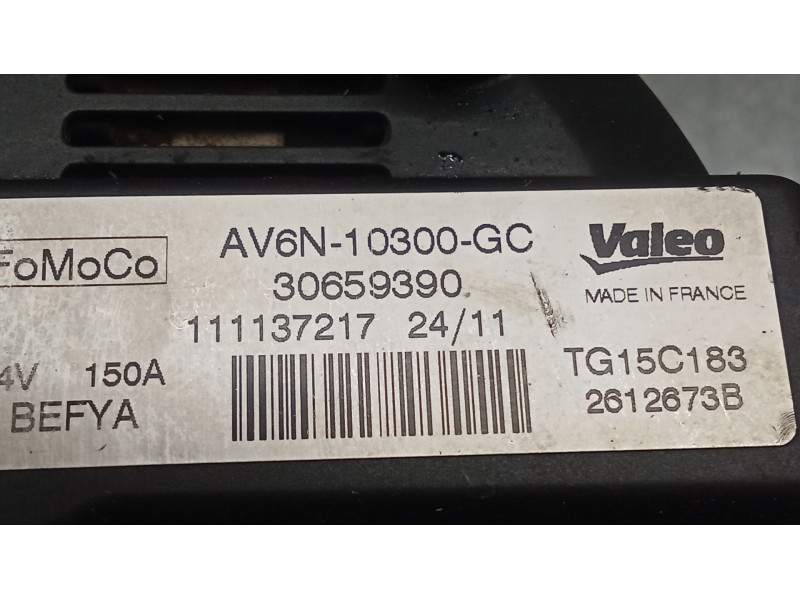 Recambio de alternador para ford focus iii turnier 1.6 tdci referencia OEM IAM AV6N10300GC 2612673B 30659390 150A 11