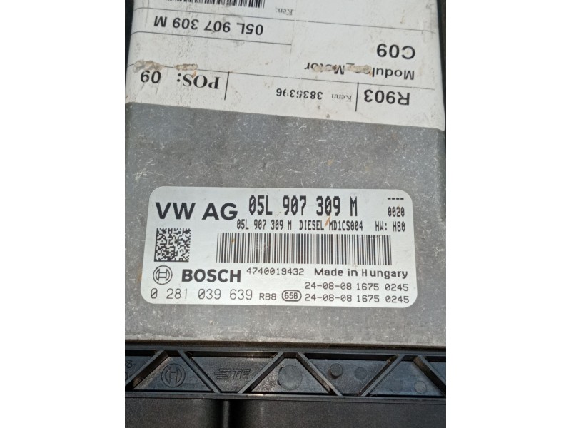 Recambio de centralita motor uce para volkswagen t-roc (a11, d11) 2.0 tdi scr referencia OEM IAM 0281039639 05L907309M 474001943