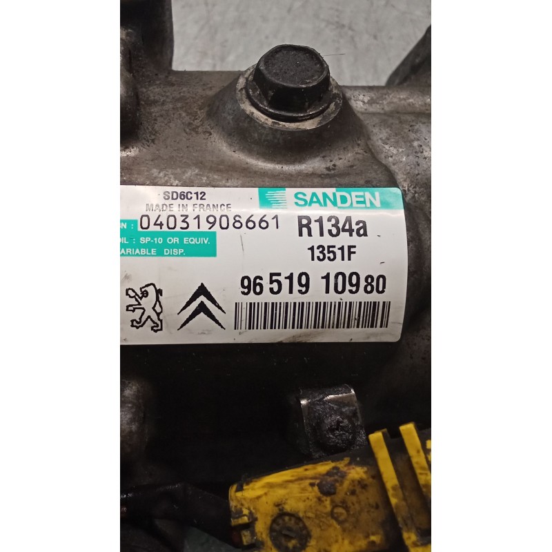 Recambio de compresor aire acondicionado para peugeot 207/207+ (wa_, wc_) 1.6 hdi referencia OEM IAM 9651910980 1351F 06