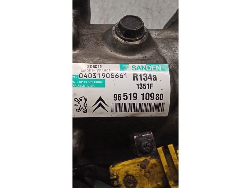 Recambio de compresor aire acondicionado para peugeot 207/207+ (wa_, wc_) 1.6 hdi referencia OEM IAM 9651910980 1351F 06