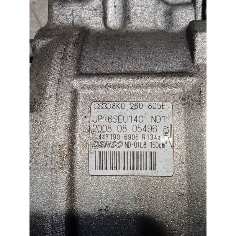 Recambio de compresor aire acondicionado para audi a4 b8 (8k2) 2.0 tdi referencia OEM IAM 8K0260805E 4471906906 08