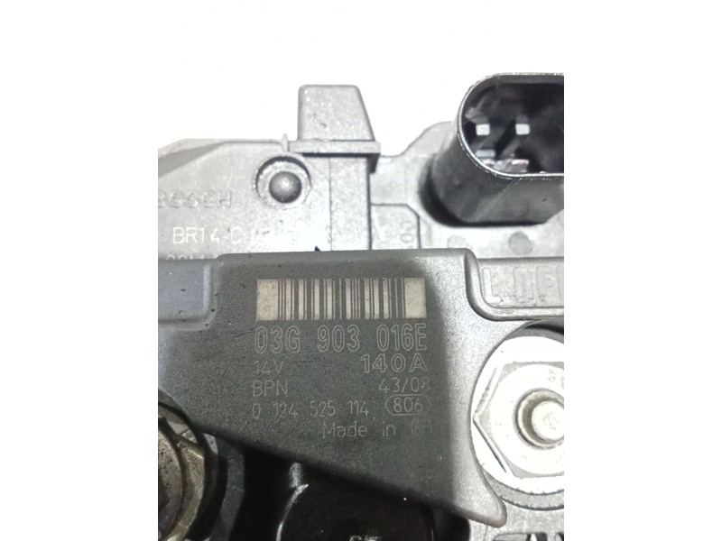 Recambio de alternador para audi a4 b8 (8k2) 2.0 tdi referencia OEM IAM 03G903016E 0124525114 140A