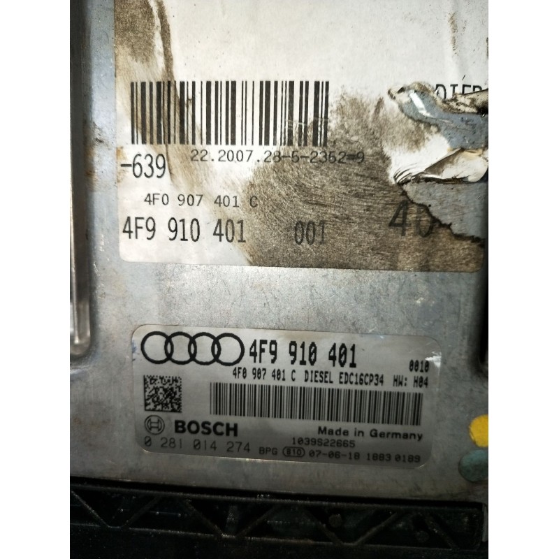 Recambio de centralita motor uce para audi a6 c6 avant (4f5) 3.0 tdi quattro referencia OEM IAM 0281014274 4F9910401 EDC16CP34 2