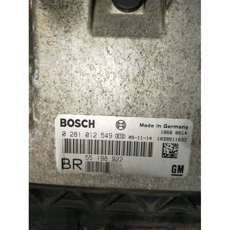 Recambio de centralita motor uce para opel zafira / zafira family b (a05) 1.9 cdti (m75) referencia OEM IAM 0281012549 1039S1163