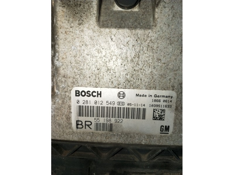 Recambio de centralita motor uce para opel zafira / zafira family b (a05) 1.9 cdti (m75) referencia OEM IAM 0281012549 1039S1163