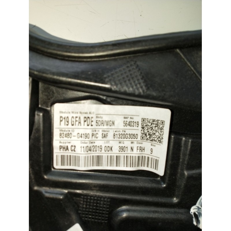 Recambio de elevalunas delantero derecho para hyundai i30 (pde, pd, pden) 1.0 t-gdi referencia OEM IAM 82480G4190 5P 2016