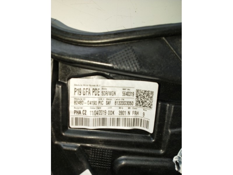 Recambio de elevalunas delantero derecho para hyundai i30 (pde, pd, pden) 1.0 t-gdi referencia OEM IAM 82480G4190 5P 2016
