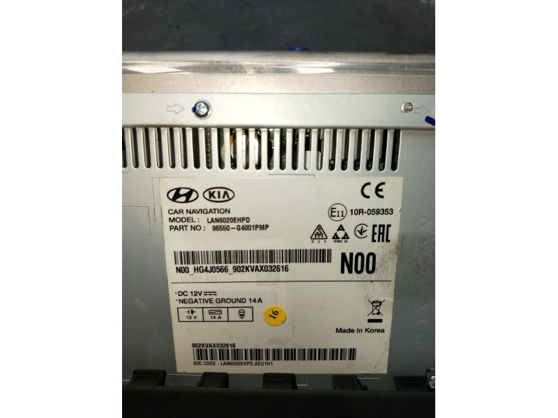 Recambio de sistema audio / radio cd para hyundai i30 (pde, pd, pden) 1.0 t-gdi referencia OEM IAM 96550G4001PMP  2016