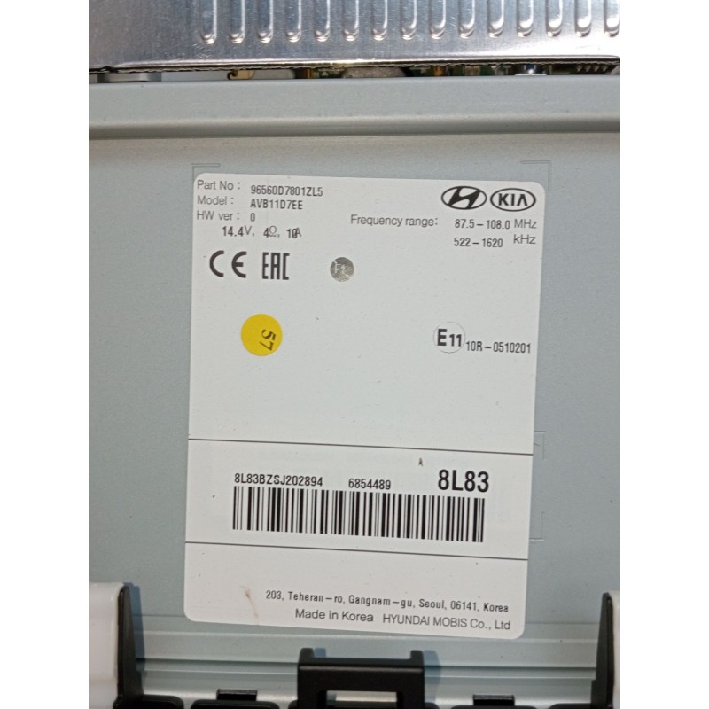 Recambio de pantalla multifuncion para hyundai tucson (tl, tle) 1.6 crdi referencia OEM IAM 96560D7801ZL5 8L83BZSJ202894 2018