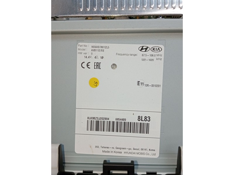 Recambio de pantalla multifuncion para hyundai tucson (tl, tle) 1.6 crdi referencia OEM IAM 96560D7801ZL5 8L83BZSJ202894 2018