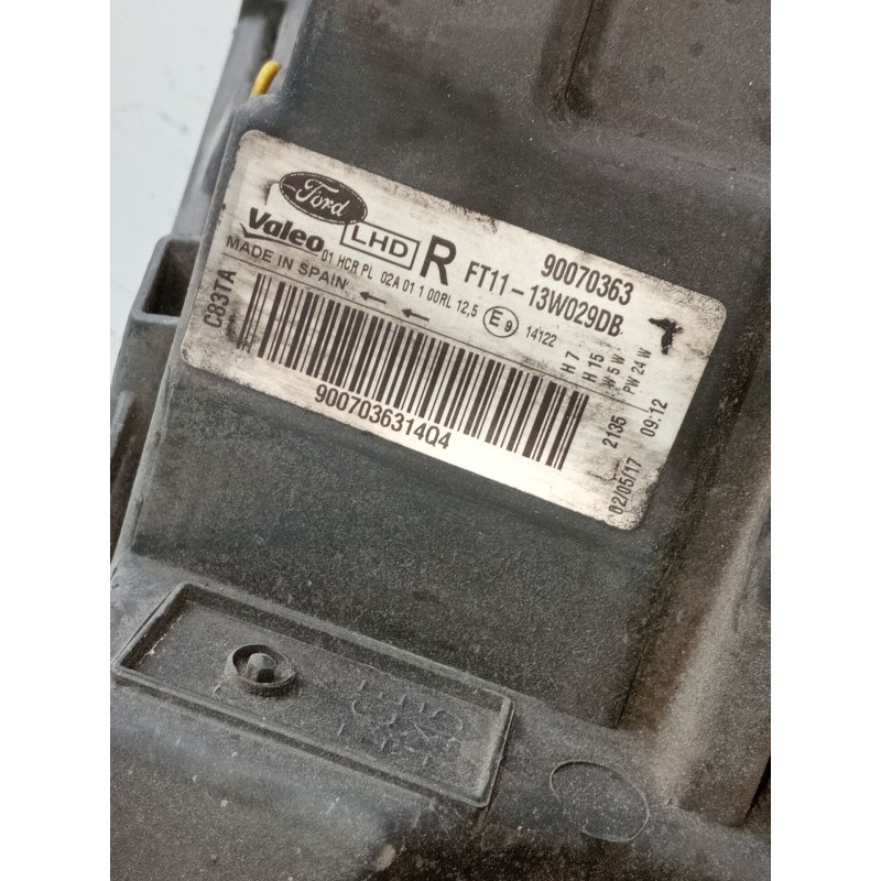 Recambio de faro derecho para ford transit connect v408 furgoneta/monovolumen 1.5 tdci referencia OEM IAM FT1113W029DB 90070363 