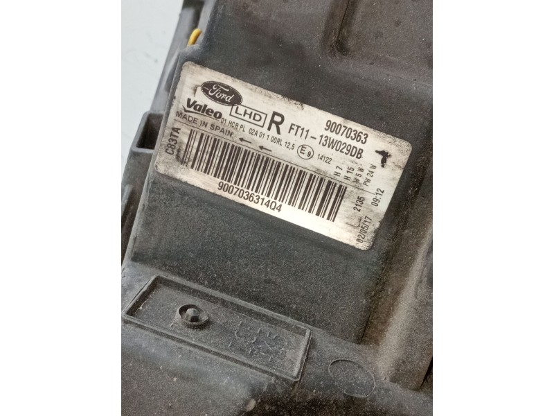 Recambio de faro derecho para ford transit connect v408 furgoneta/monovolumen 1.5 tdci referencia OEM IAM FT1113W029DB 90070363 