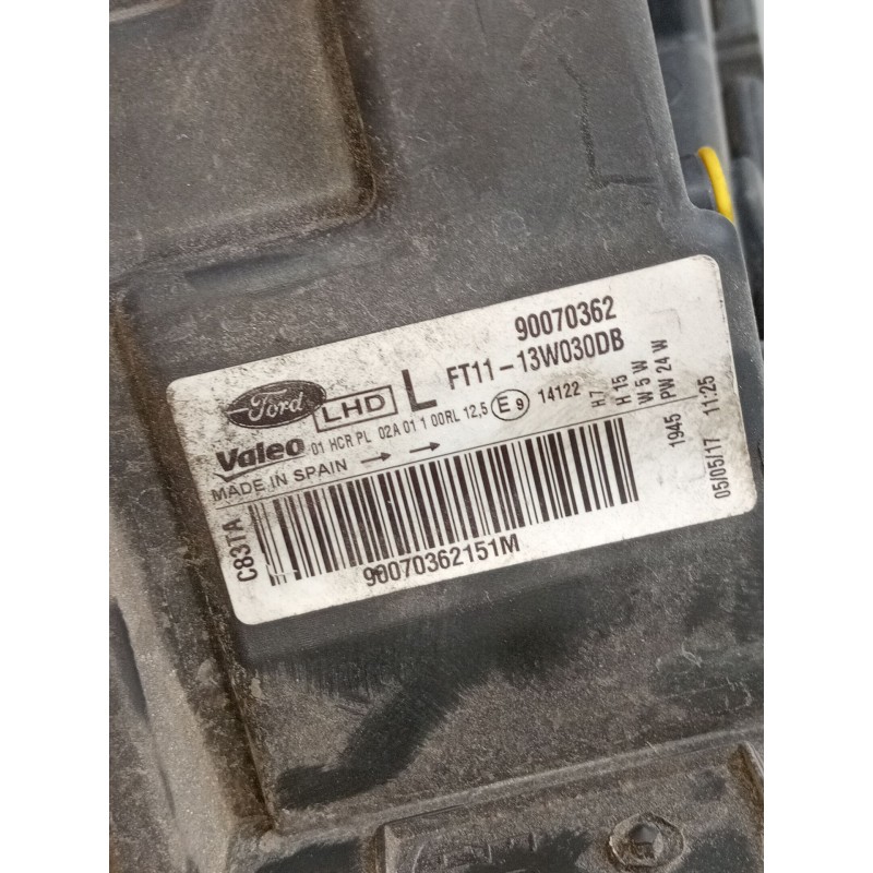 Recambio de faro izquierdo para ford transit connect v408 furgoneta/monovolumen 1.5 tdci referencia OEM IAM FT1113W030DB 9007036