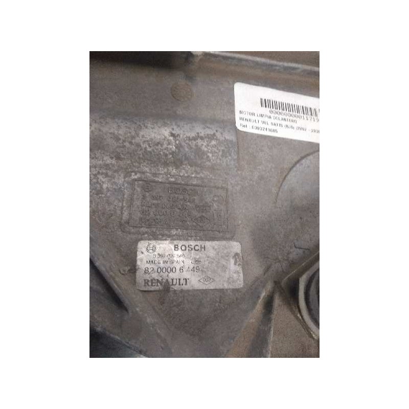 Recambio de motor limpia delantero para renault vel satis (bj0) 3.0 v6 dci turbodiesel cat referencia OEM IAM 0390241805 3397020