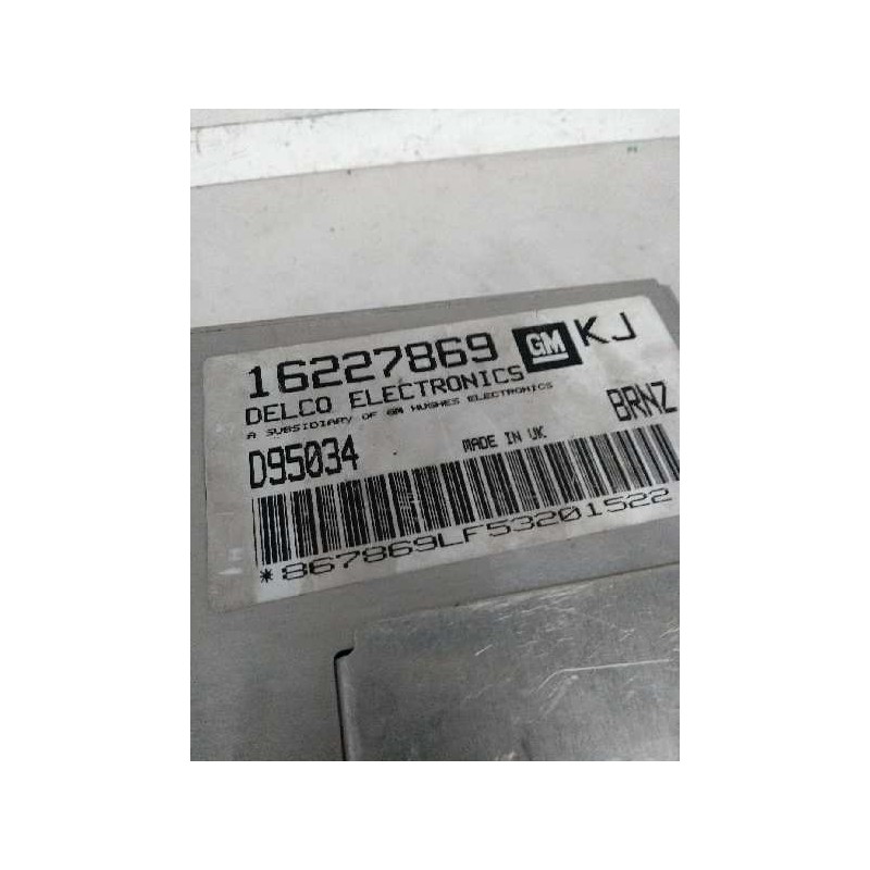 Recambio de centralita motor uce para opel astra f berlina 1.6 cat referencia OEM IAM 16227869 D95034 KJ BRNZ