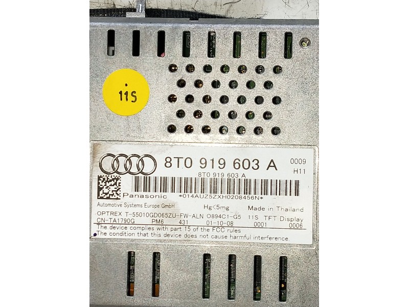 Recambio de pantalla multifuncion para audi a4 b8 (8k2) 2.0 tdi referencia OEM IAM 8T0919603A  2008