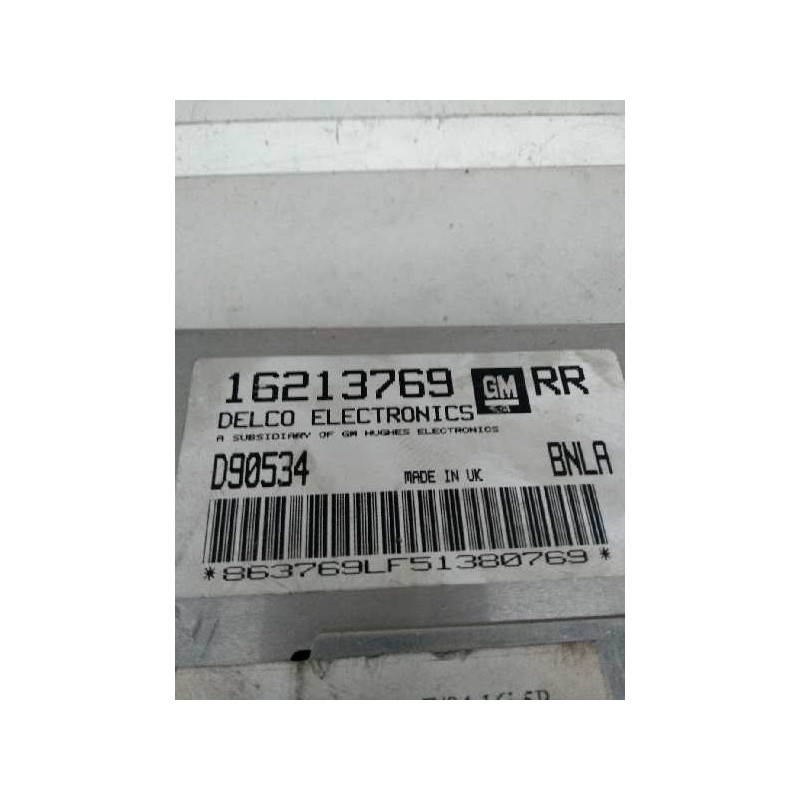 Recambio de centralita motor uce para opel astra f berlina 1.6 cat referencia OEM IAM 16213769 D90534 RR BNLA