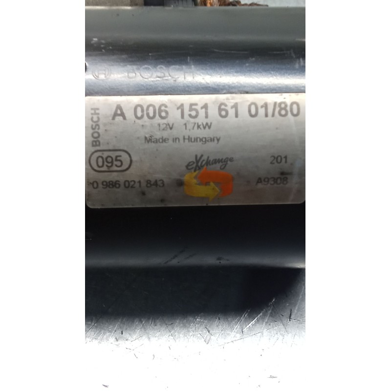 Recambio de motor arranque para mercedes-benz cls (c219) cls 320 cdi (219.322) referencia OEM IAM A006151610180 A0061516101 0986