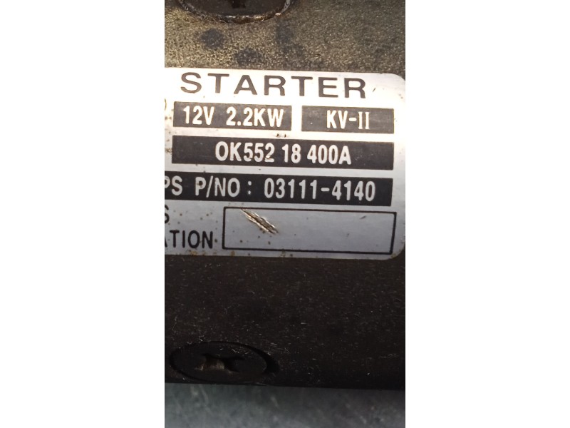 Recambio de motor arranque para kia carnival ii (gq) 2.9 crdi referencia OEM IAM 031114140 OK55218400A 01