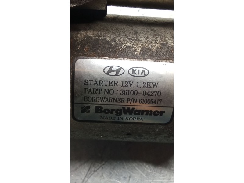 Recambio de motor arranque para hyundai i30 (pde, pd, pden) 1.0 t-gdi referencia OEM IAM 3610004270 61005417 