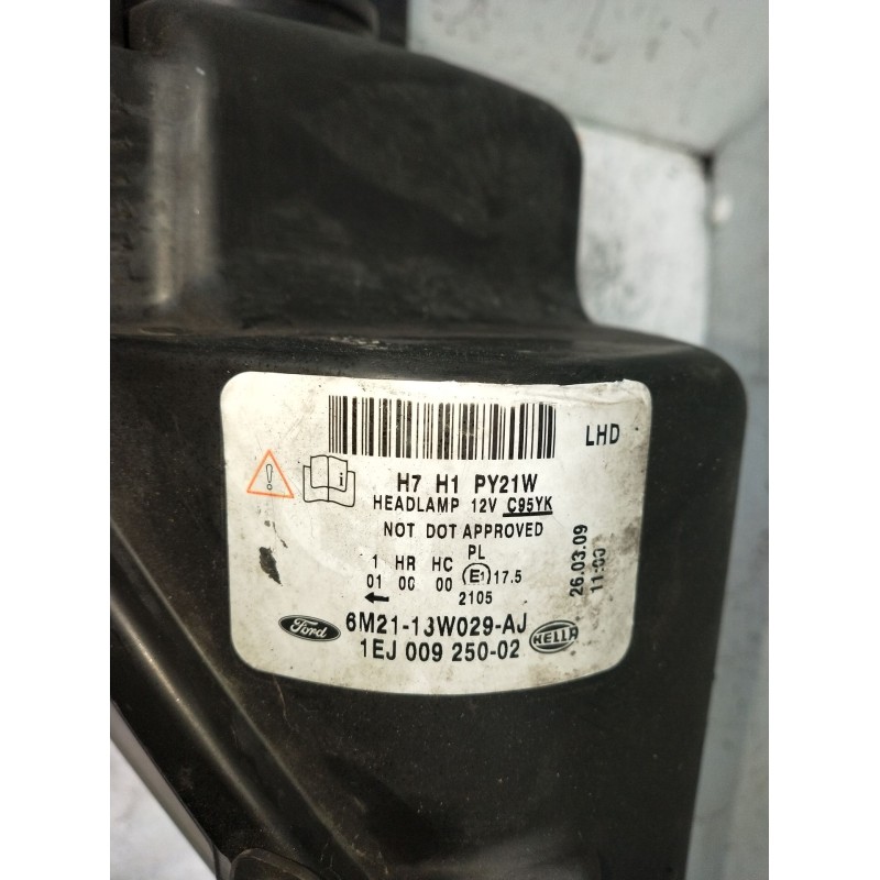 Recambio de faro derecho para ford s-max (wa6) 1.8 tdci referencia OEM IAM 6M2113W029AJ 1EJ00925002 2006