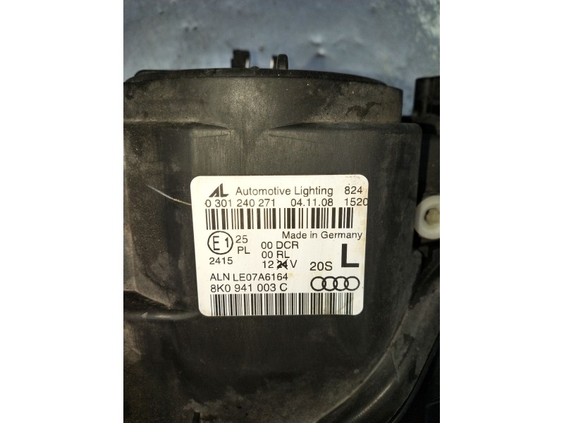 Recambio de faro izquierdo para audi a4 b8 (8k2) 2.0 tdi referencia OEM IAM 0301240271 1307329218 XENON 2008