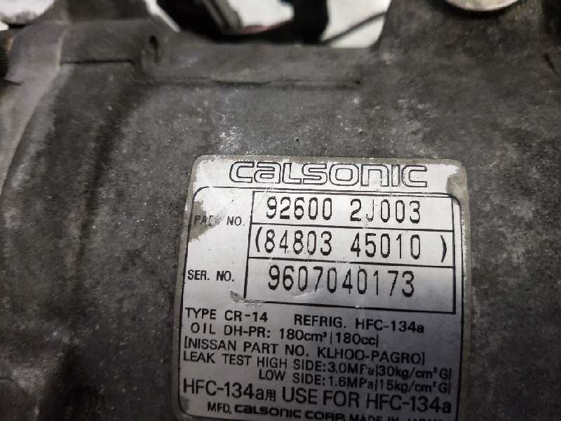 Recambio de compresor aire acondicionado para nissan primera berlina (p11) 1.6 16v cat referencia OEM IAM 926002J003 8480345010 