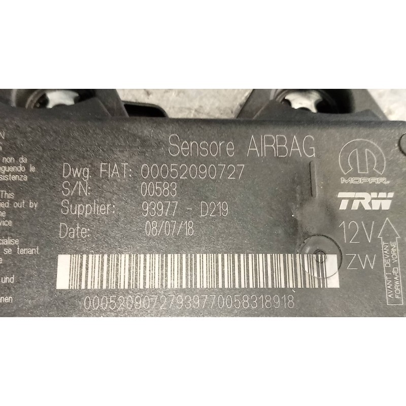 Recambio de centralita airbag para fiat tipo ii (357) berlina easy referencia OEM IAM 52090727  