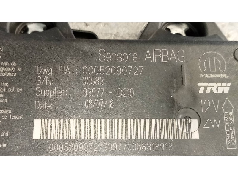 Recambio de centralita airbag para fiat tipo ii (357) berlina easy referencia OEM IAM 52090727  