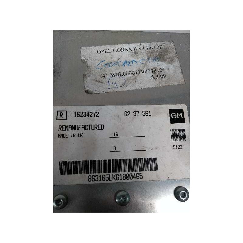 Recambio de centralita motor uce para opel corsa b 1.4 16v referencia OEM IAM 16234272 6237561 