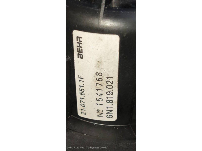 Recambio de motor calefaccion para seat arosa (6h1) select referencia OEM IAM 6N1819021  