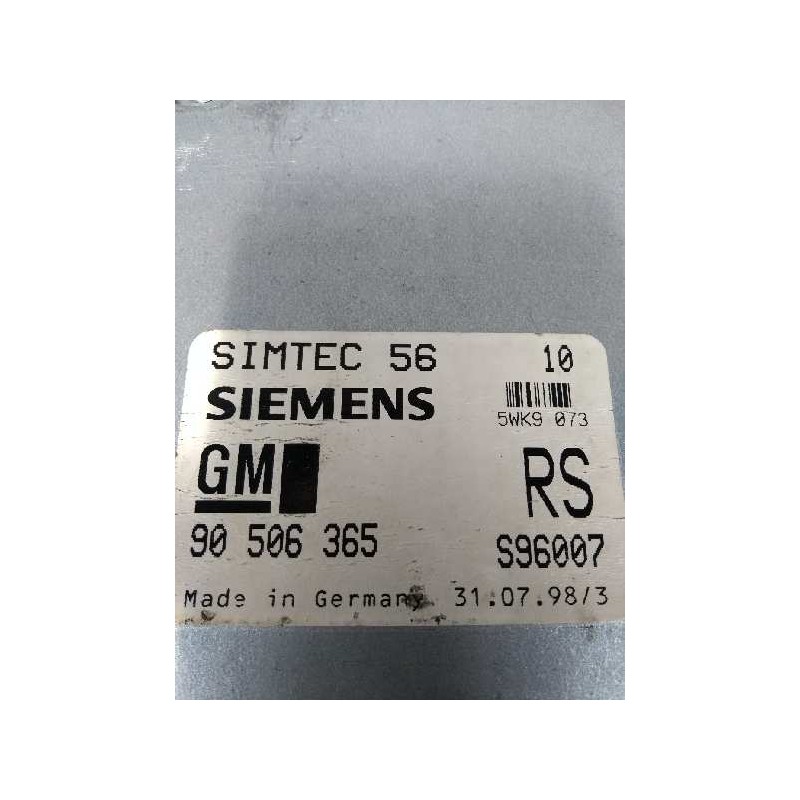 Recambio de centralita motor uce para opel vectra b berlina 1.8 16v cat referencia OEM IAM 5WK9073 90506365 S96007 RS