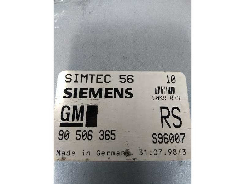 Recambio de centralita motor uce para opel vectra b berlina 1.8 16v cat referencia OEM IAM 5WK9073 90506365 S96007 RS