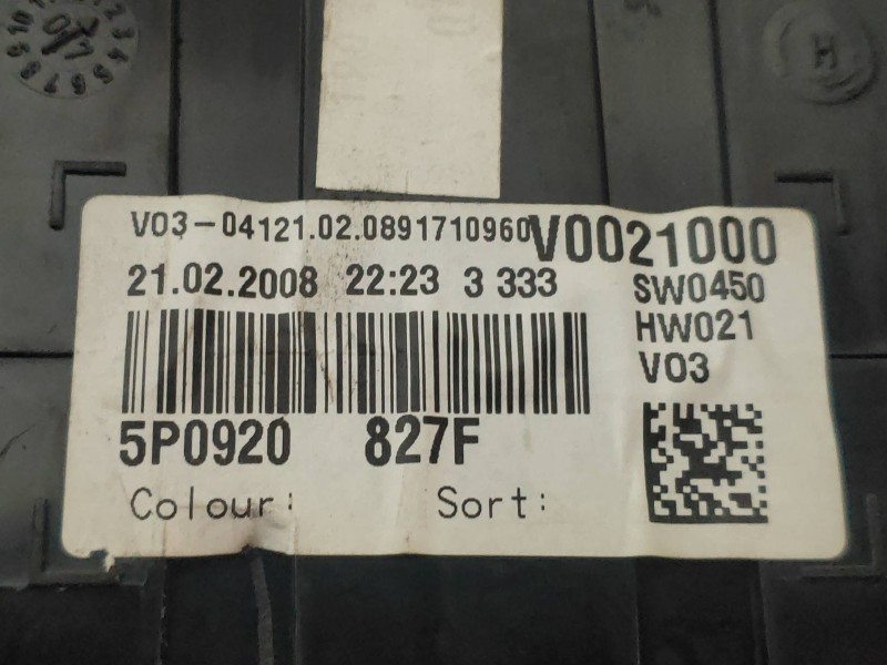 Recambio de cuadro instrumentos para seat altea xl (5p5) reference referencia OEM IAM 5P0920827F V0021000 