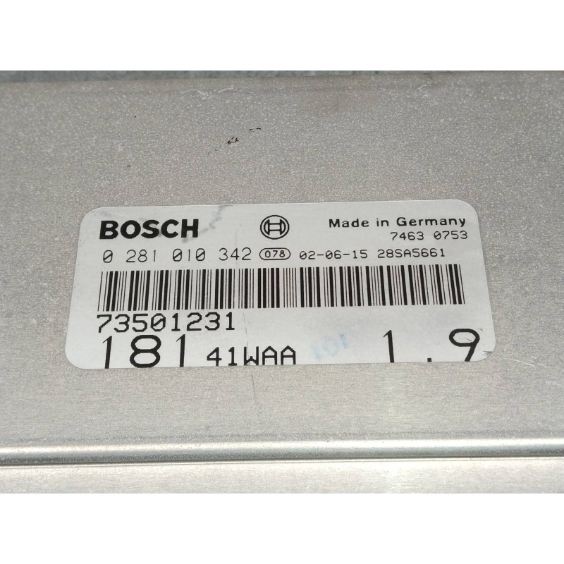 Recambio de centralita motor uce para fiat marea weekend (185) 1.9 jtd 110 st. moritz (i) referencia OEM IAM 0281010342 73501231