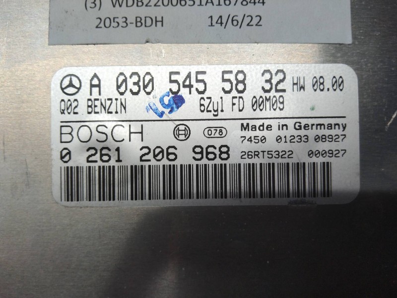 Recambio de centralita motor uce para mercedes clase s (w220) berlina 320 (220.065) referencia OEM IAM 0261206968 A0305455832 
