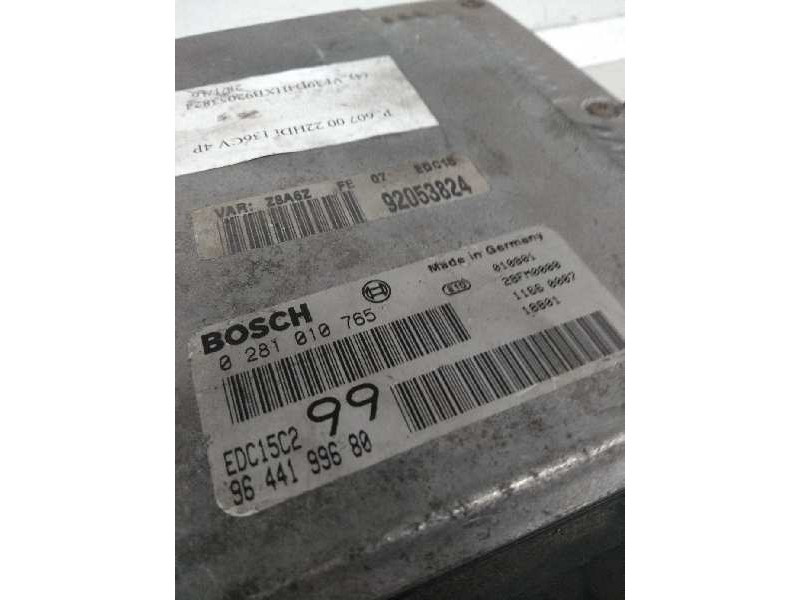 Recambio de centralita motor uce para peugeot 607 (s1) 2.2 hdi fap cat referencia OEM IAM 0281010765 9644199680 EDC15C2 99