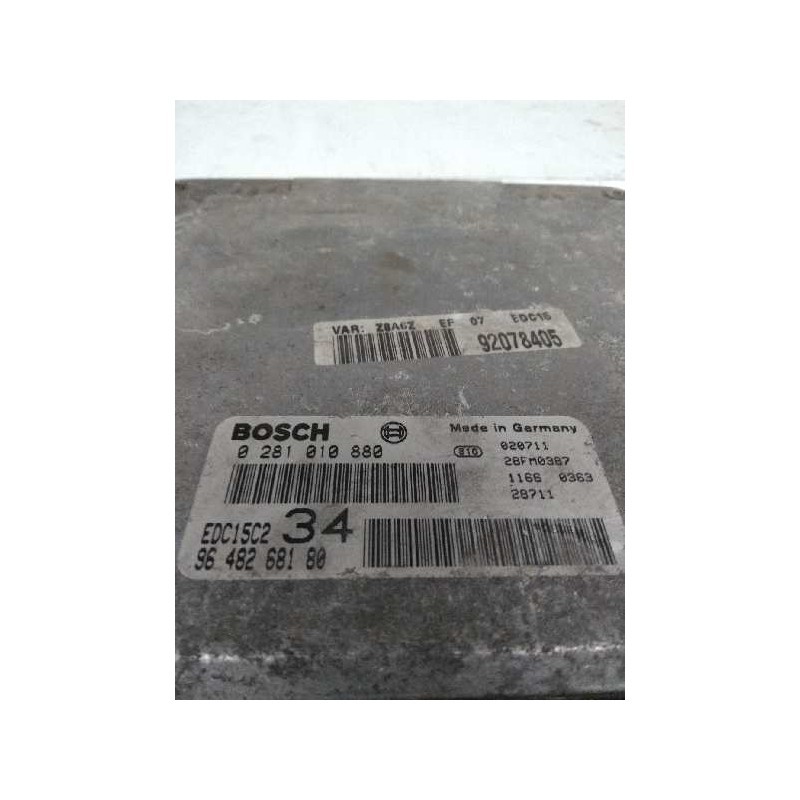 Recambio de centralita motor uce para peugeot 607 (s1) 2.2 hdi fap cat referencia OEM IAM 0281010880 9648268180 EDC15C2 34