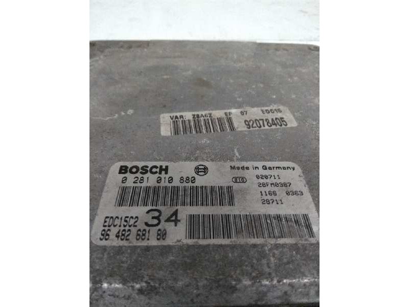 Recambio de centralita motor uce para peugeot 607 (s1) 2.2 hdi fap cat referencia OEM IAM 0281010880 9648268180 EDC15C2 34