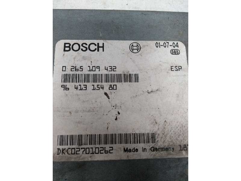 Recambio de centralita abs para peugeot 607 (s1) 2.2 hdi fap cat referencia OEM IAM 0265109432 9641315480 