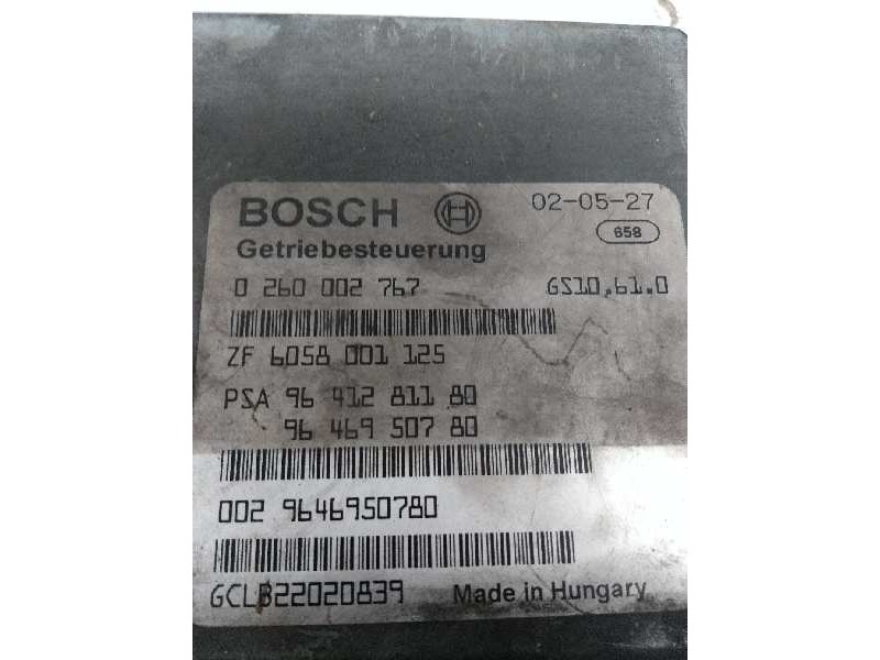 Recambio de centralita cambio automatico para peugeot 607 (s1) pack referencia OEM IAM 0260002767 9641281180 9646950780