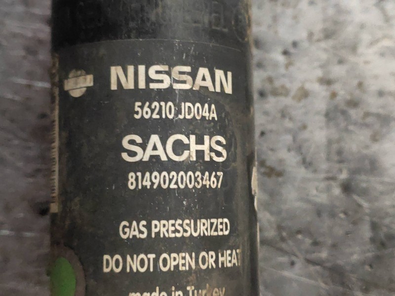 Recambio de amortiguador trasero izquierdo para nissan qashqai (j10) acenta referencia OEM IAM 56210JD04A  
