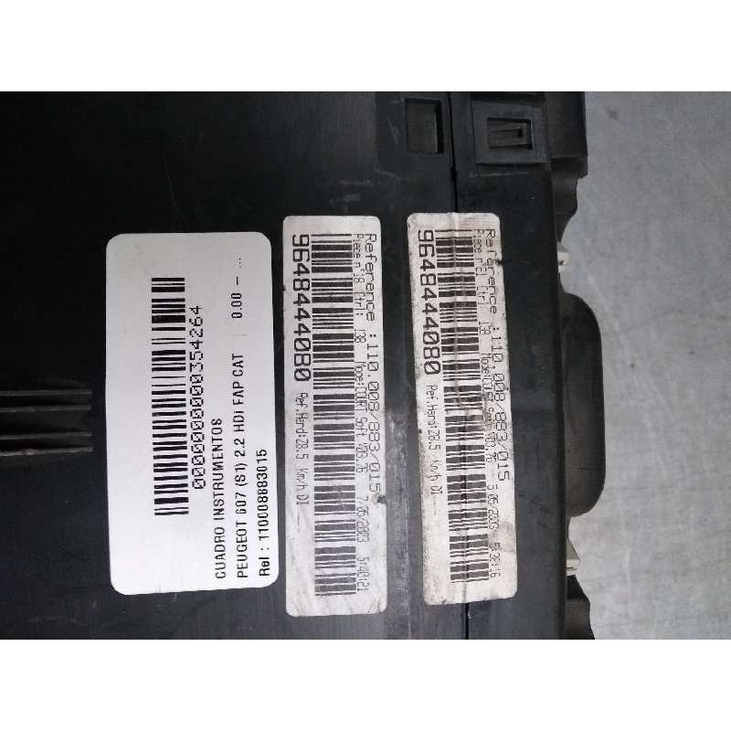 Recambio de cuadro instrumentos para peugeot 607 (s1) 2.2 hdi fap cat referencia OEM IAM 110008883015 9648444080 