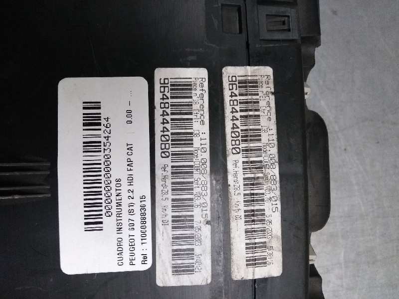 Recambio de cuadro instrumentos para peugeot 607 (s1) 2.2 hdi fap cat referencia OEM IAM 110008883015 9648444080 