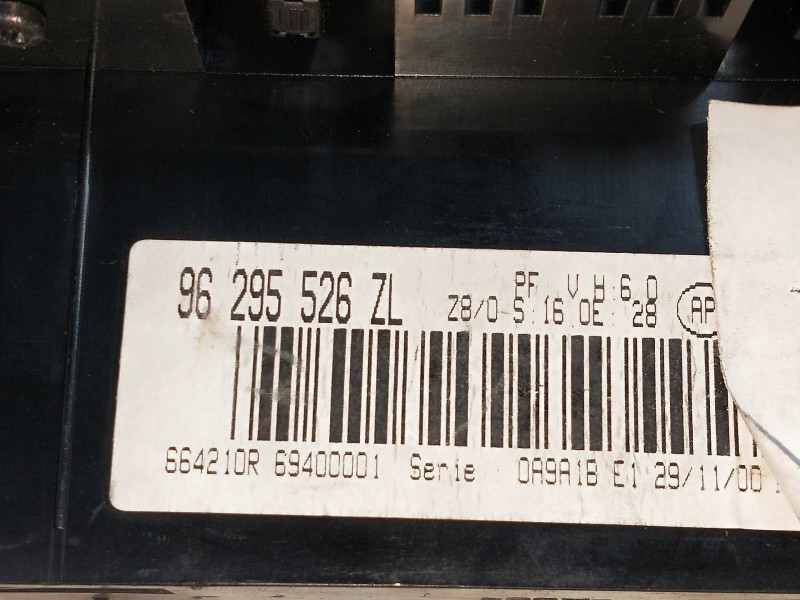 Recambio de mando calefaccion / aire acondicionado para peugeot 607 (s1) pack referencia OEM IAM 96295526ZL  