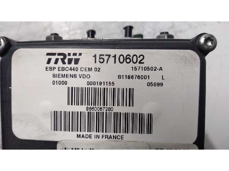 Recambio de abs para peugeot 407 2.0 16v hdi fap cat (rhr / dw10bted4) referencia OEM IAM 15710602 15710502A S118676001L