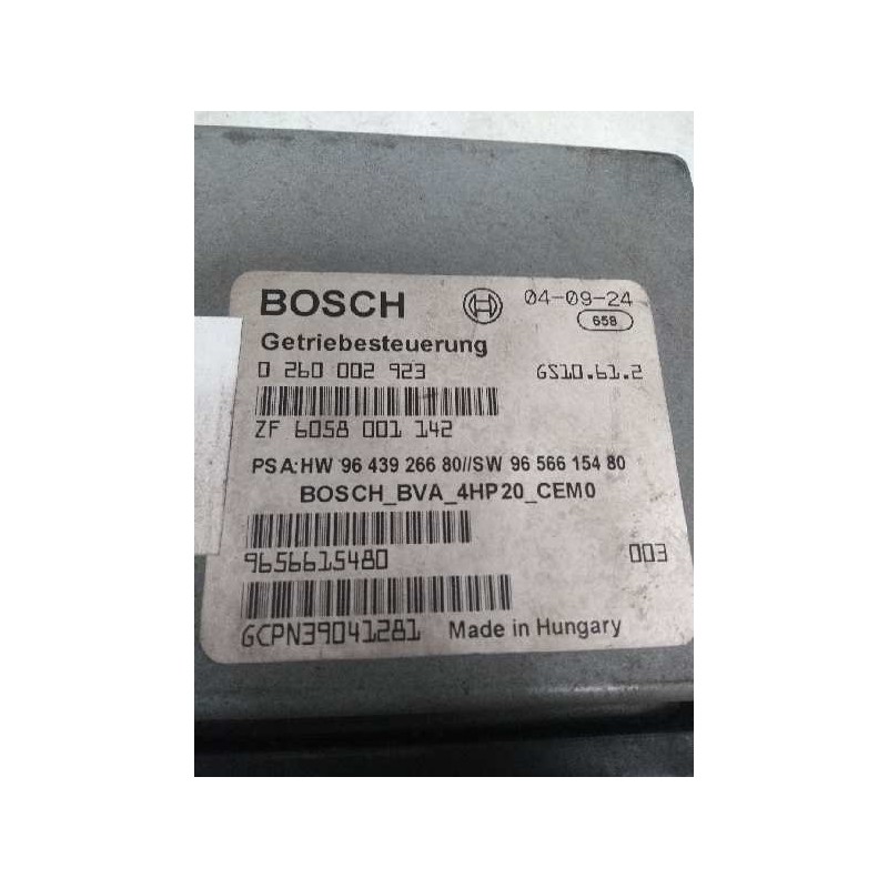 Recambio de centralita cambio automatico para peugeot 407 sw st confort pack referencia OEM IAM 0260002923 9643926680 9656615480
