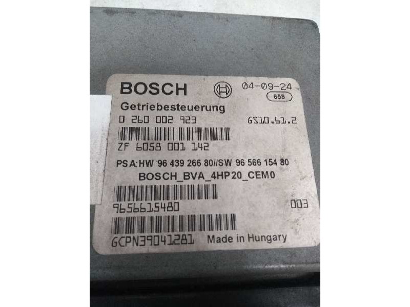 Recambio de centralita cambio automatico para peugeot 407 sw st confort pack referencia OEM IAM 0260002923 9643926680 9656615480