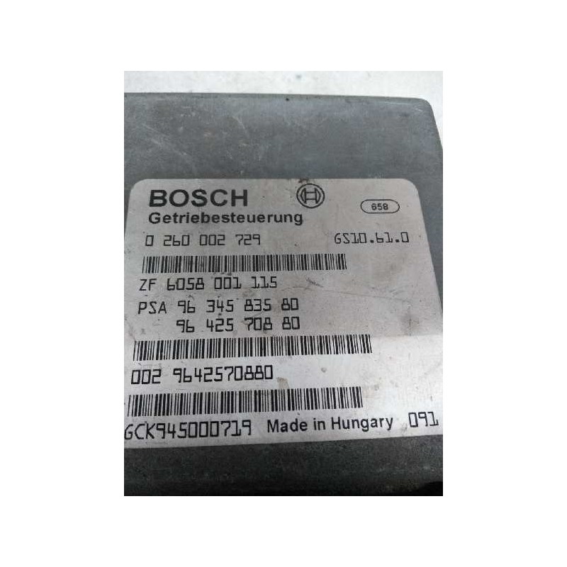 Recambio de centralita cambio automatico para peugeot 607 (s1) 2.2 hdi fap cat referencia OEM IAM 0260002729 9634583580 96425708