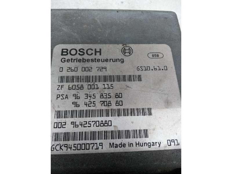 Recambio de centralita cambio automatico para peugeot 607 (s1) 2.2 hdi fap cat referencia OEM IAM 0260002729 9634583580 96425708